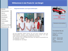 Tablet Screenshot of drvonbergh.de